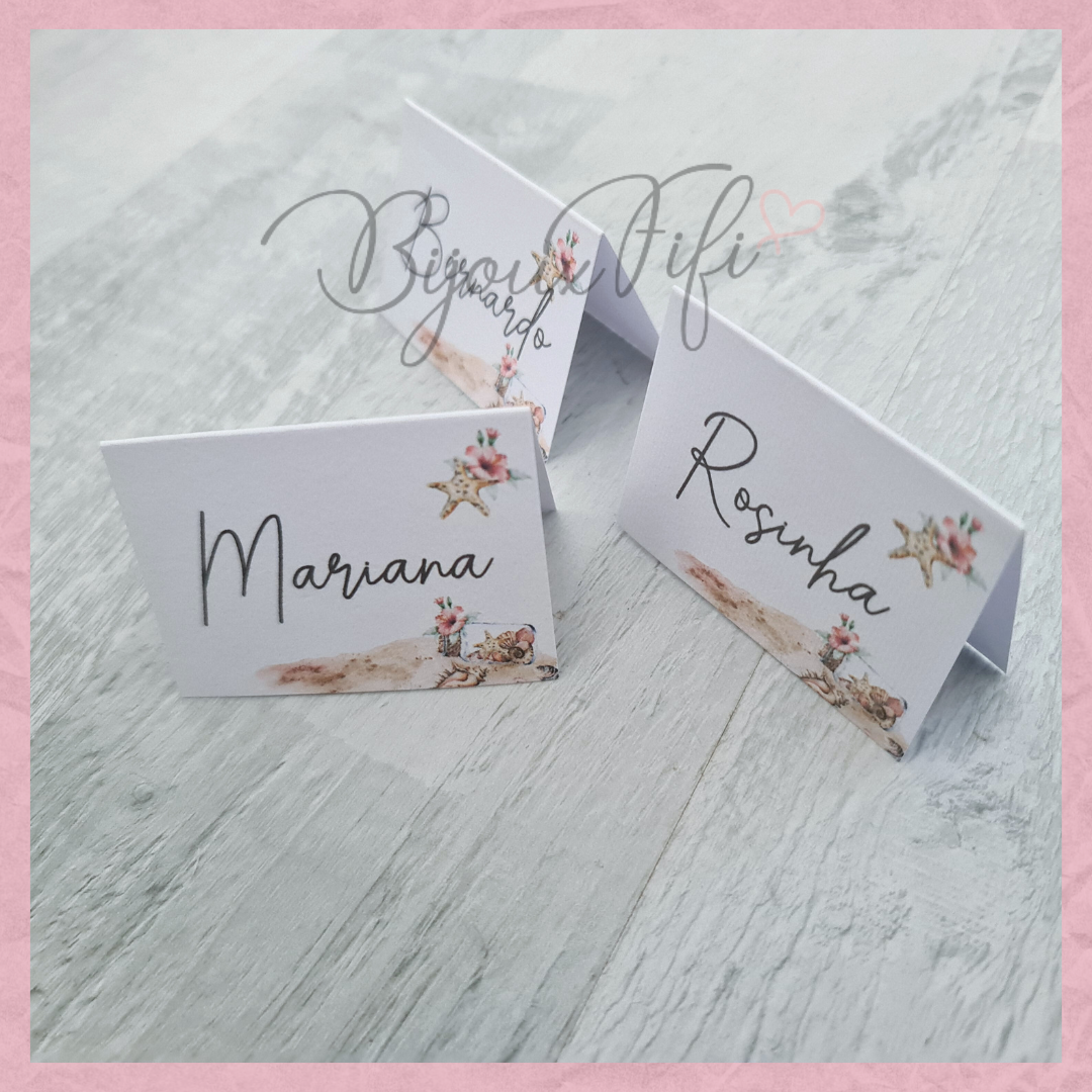 Marcador de Mesa Individual △ "Sea Shells"