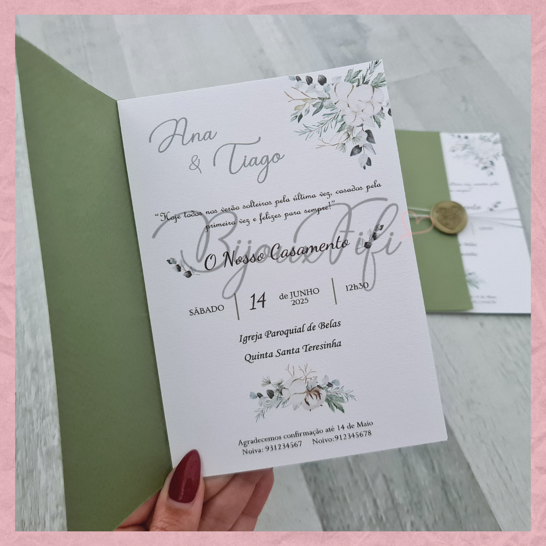 Convite Wedding "Pure Cotton" MB048