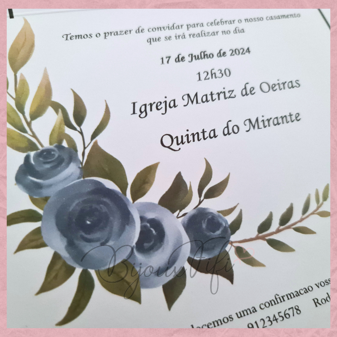 Convite Wedding "Oxford Blue" MB082