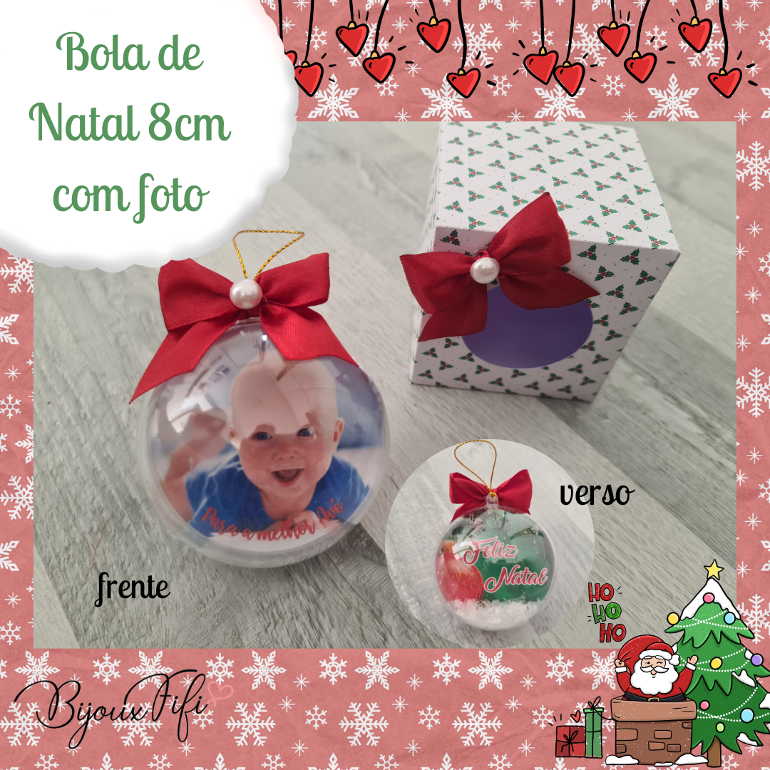 Bola de Natal com Foto