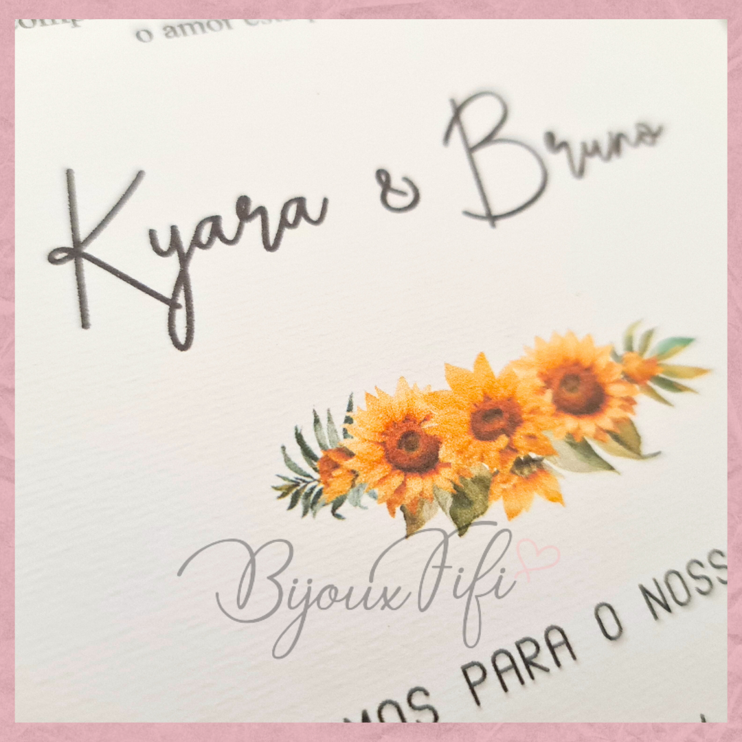 Convite Wedding "Girassol" MB061