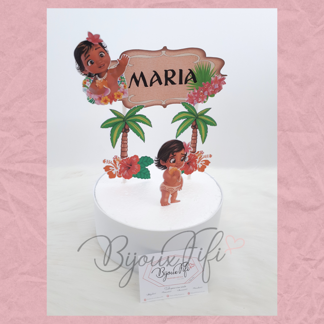 Topo de Bolo "Moana"