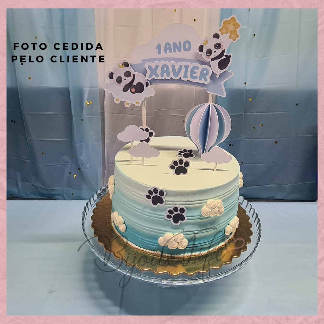 Topo de Bolo "Balão Ar Quente"