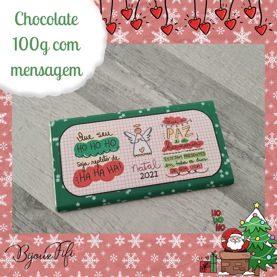 Chocolate 100g com mensagem