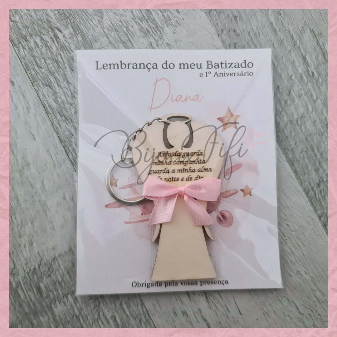 Porta-chaves anjo "Cute Bear" Rose