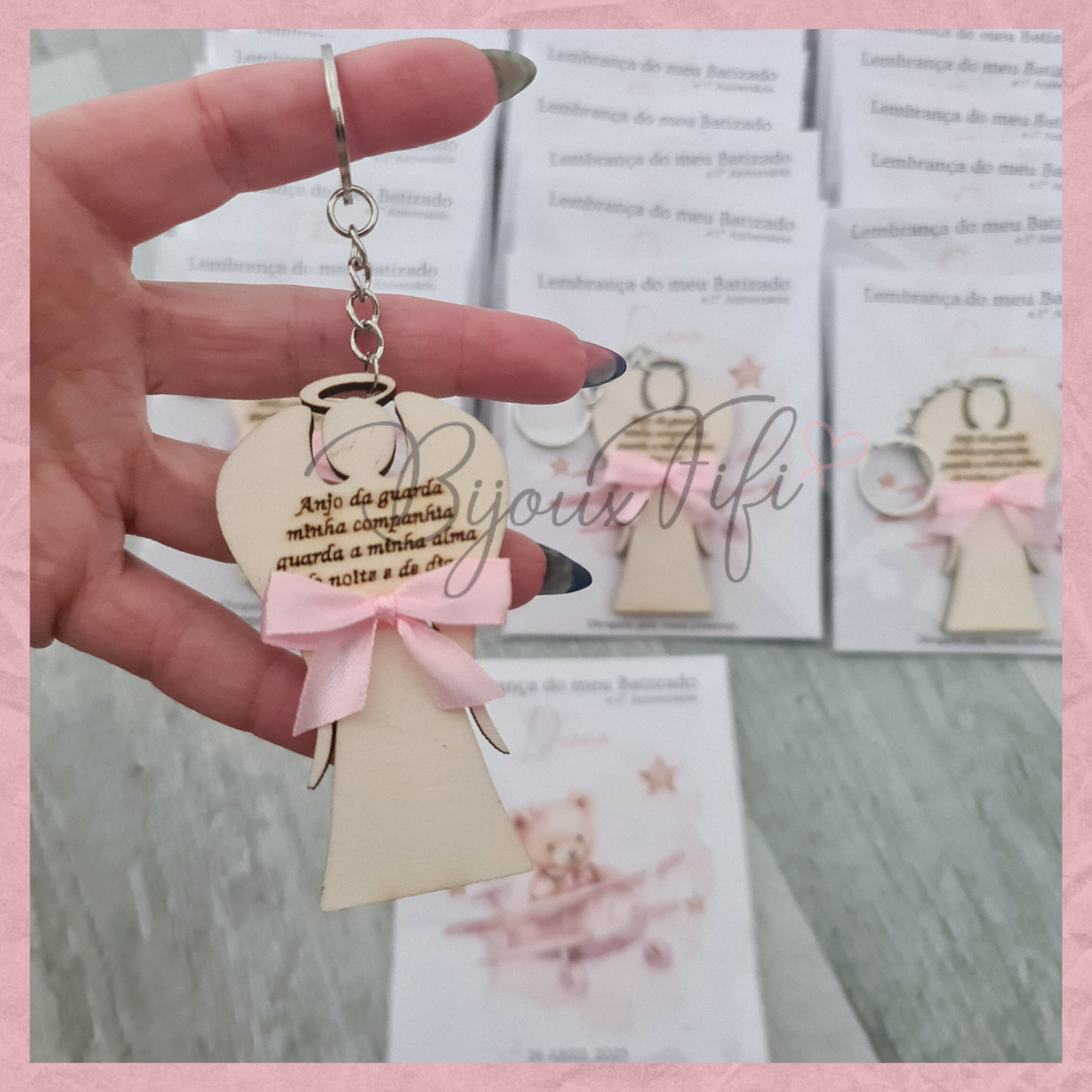Porta-chaves anjo "Cute Bear" Rose