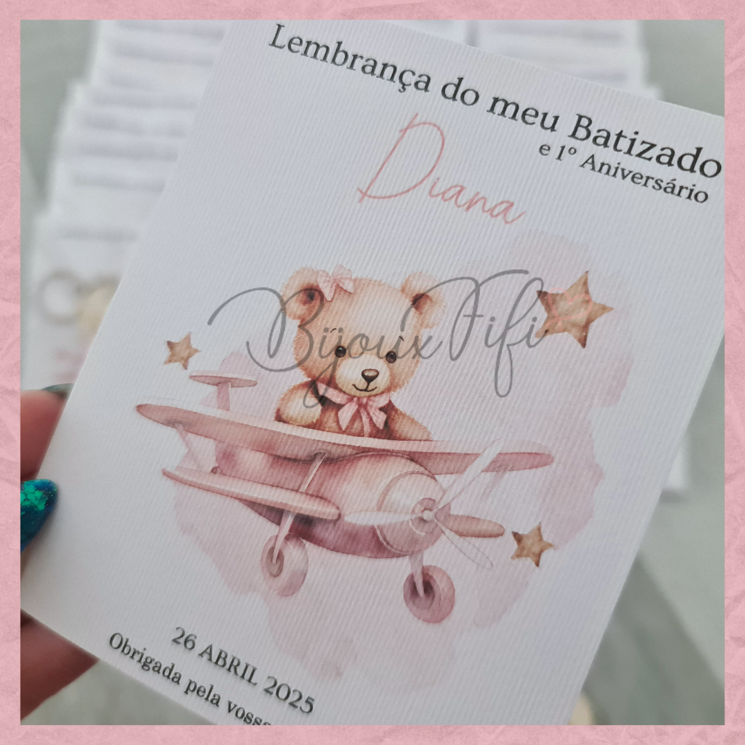 Porta-chaves anjo "Cute Bear" Rose