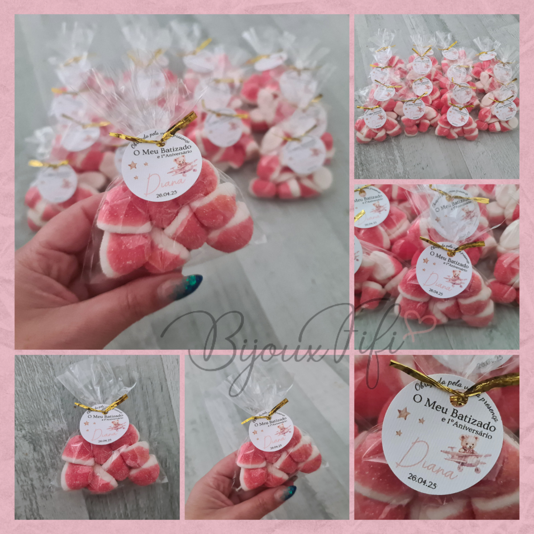 Saquinho de Gomas "Cute Bear" Rose