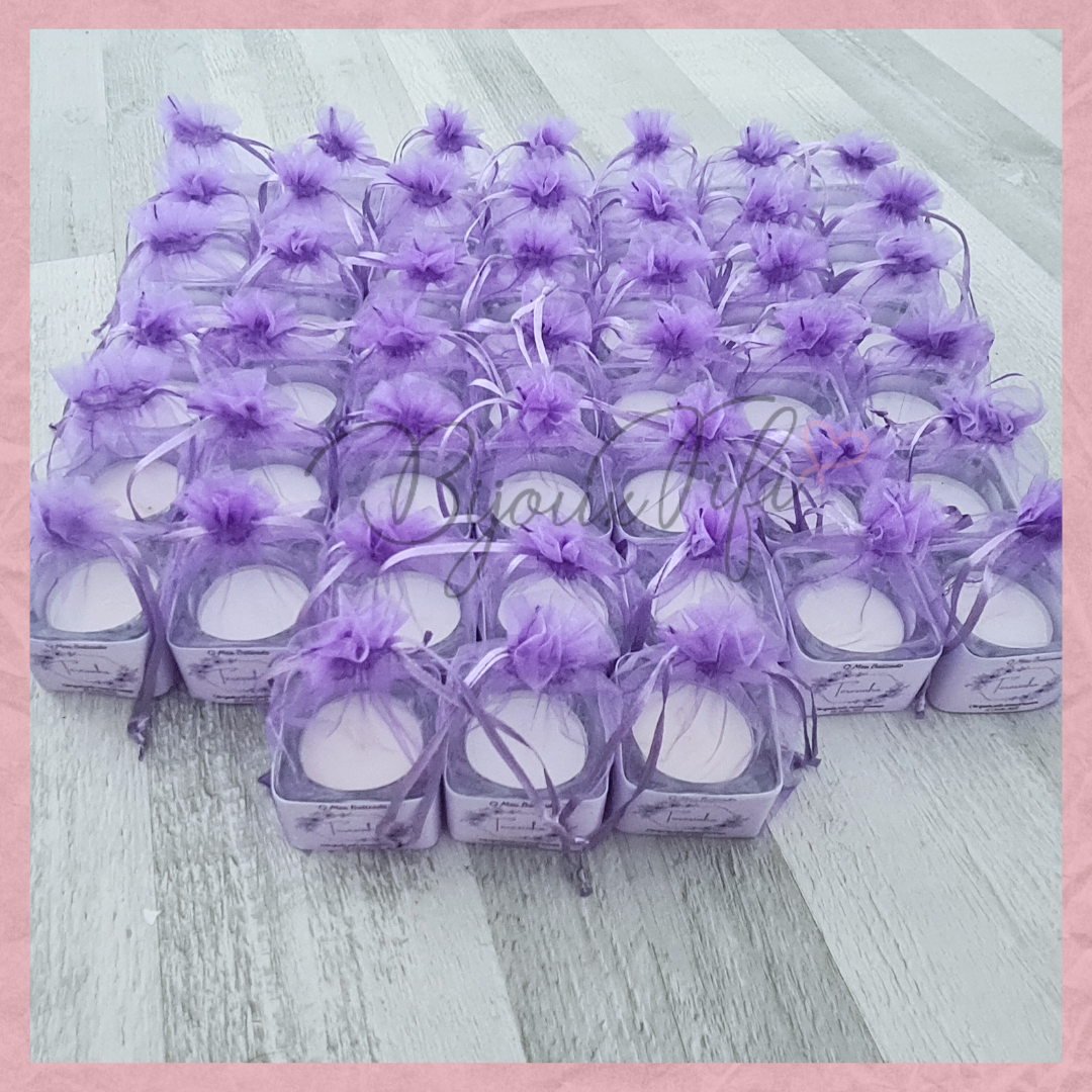 Suporte de vidro com vela "Lilac" MB089