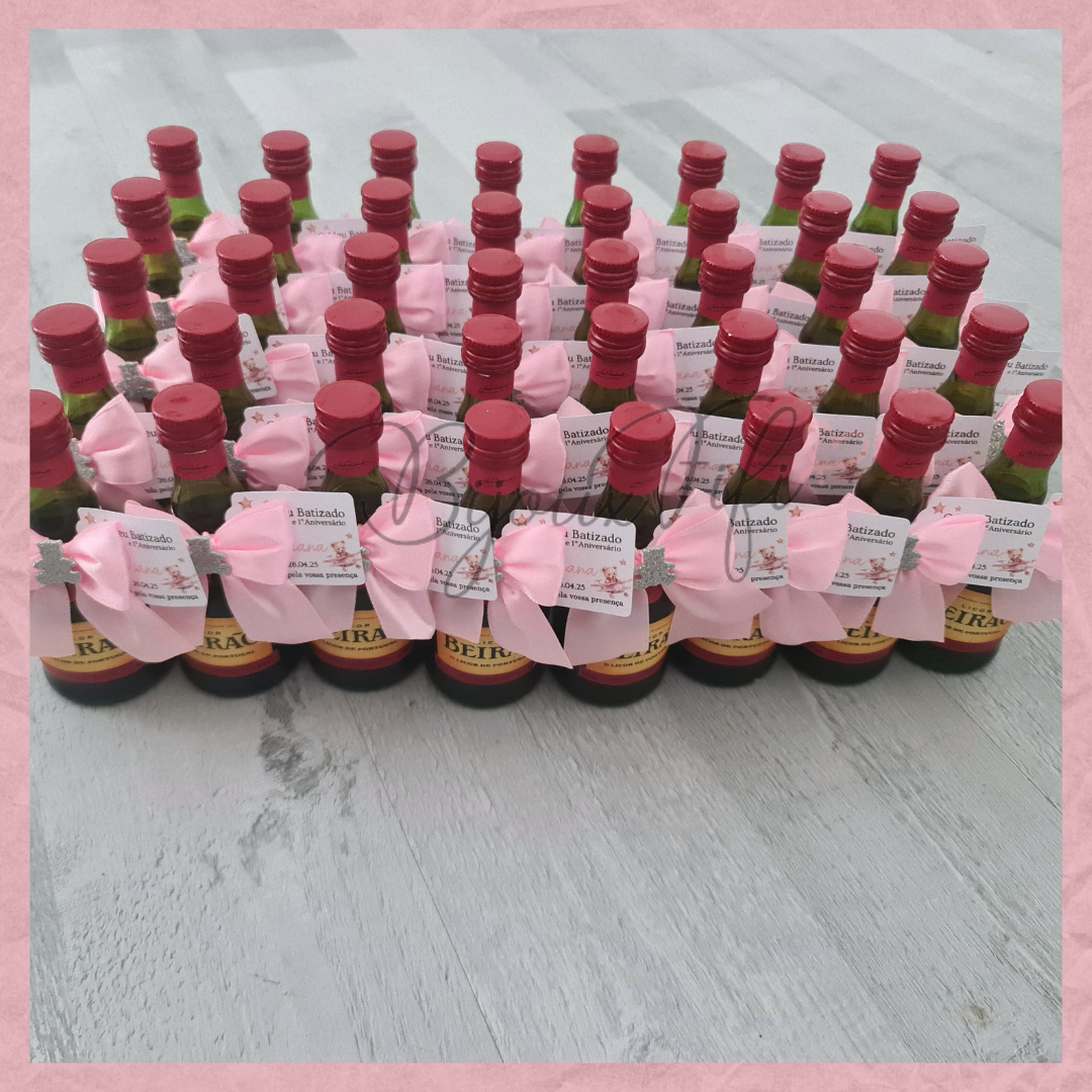 Mini Beirão com laço "Cute Bear" Rose