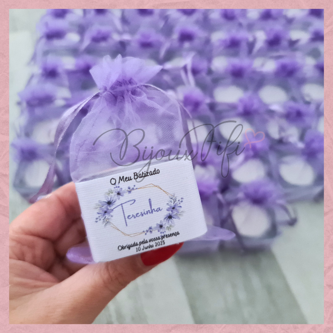 Suporte de vidro com vela "Lilac" MB089