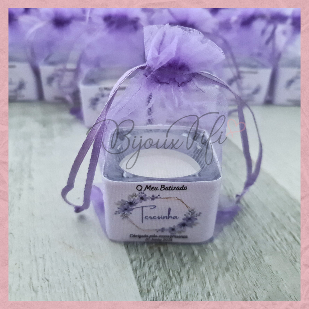 Suporte de vidro com vela "Lilac" MB089