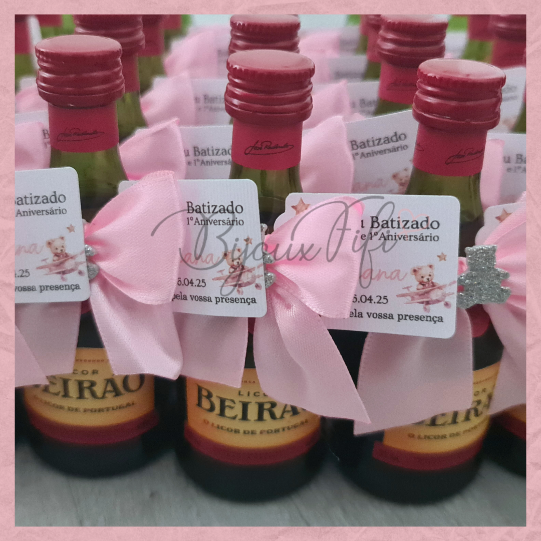 Mini Beirão com laço "Cute Bear" Rose