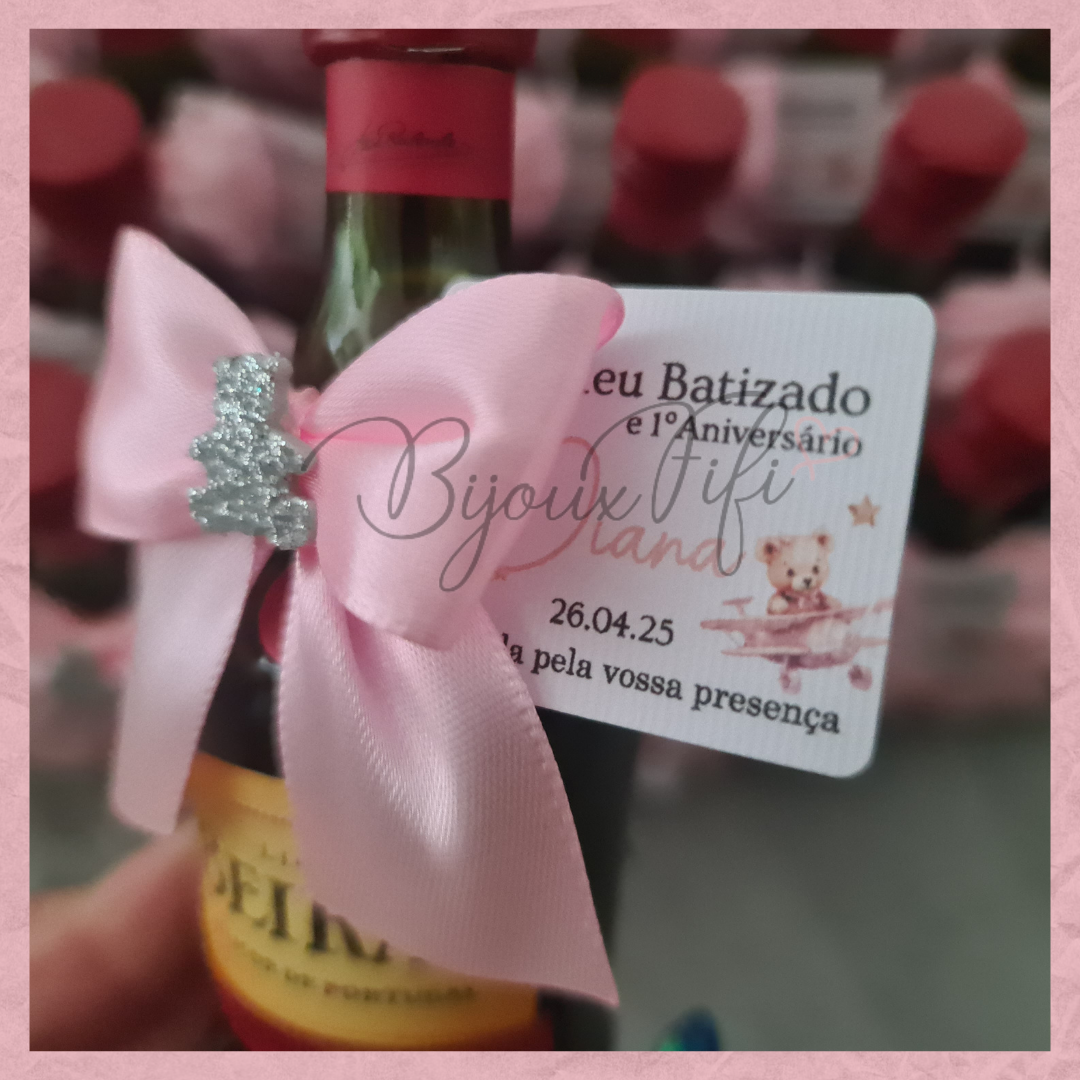 Mini Beirão com laço "Cute Bear" Rose