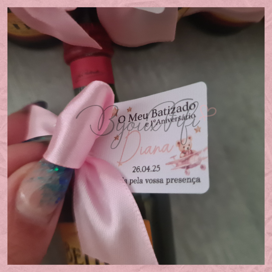 Mini Beirão com laço "Cute Bear" Rose