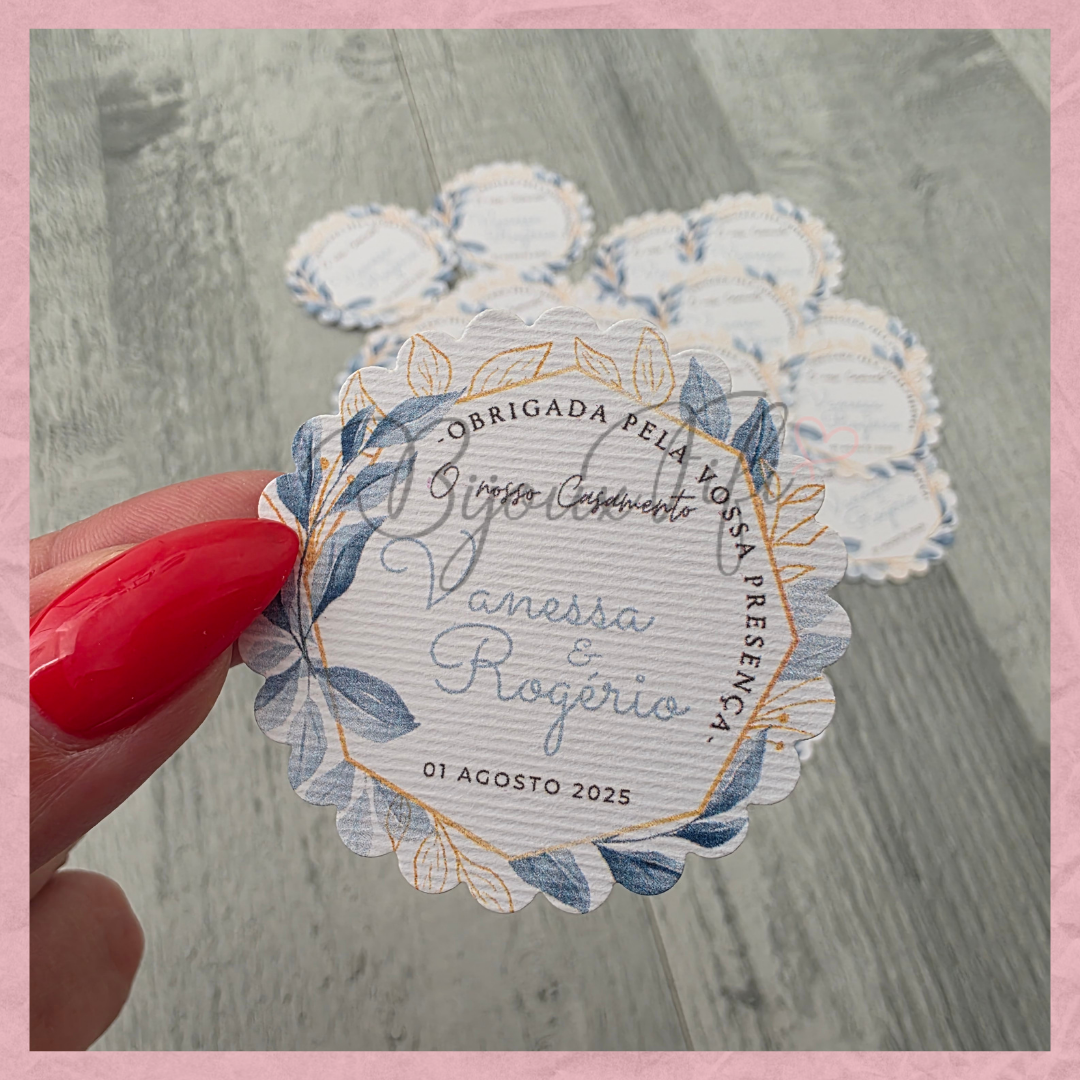 Etiqueta Floral "Imperial Blue"