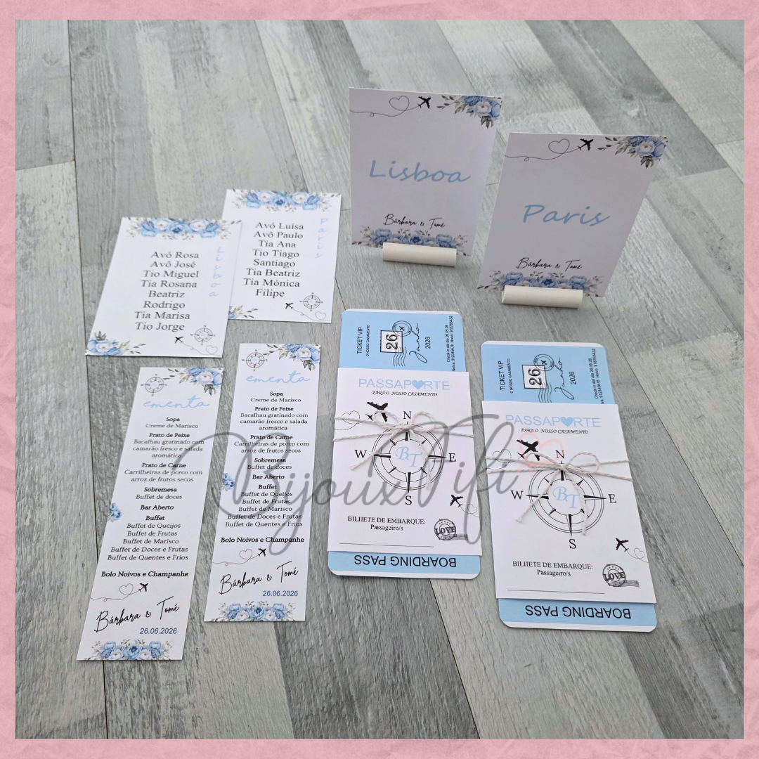 Convite Wedding Passaporte "Fly in the sky"