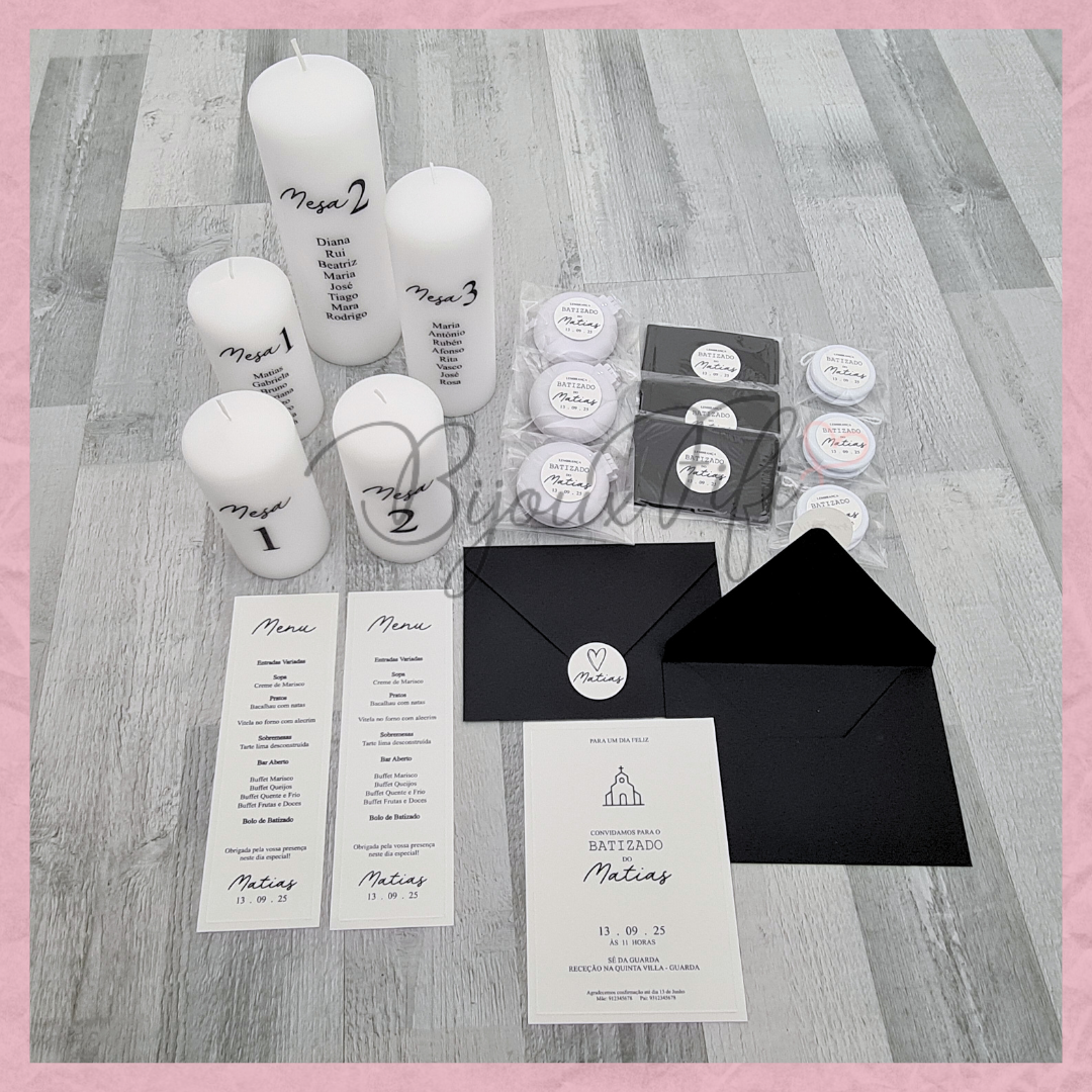 Convite Wedding Black "Minimalist"