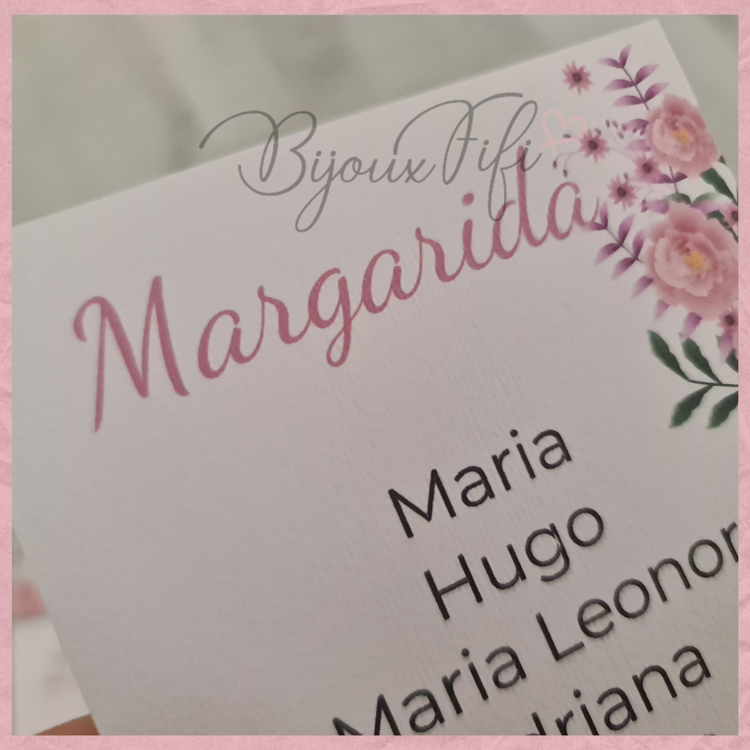 Cartões Seating Plan Floral MB012