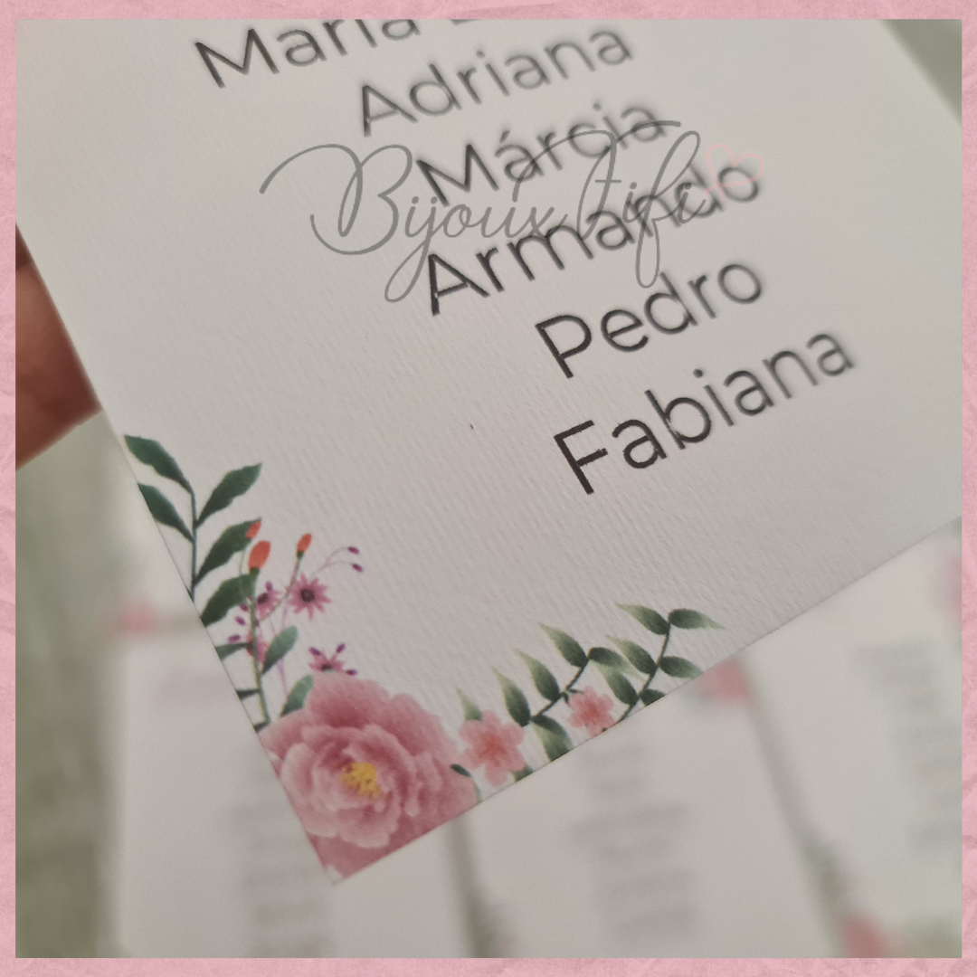 Cartões Seating Plan Floral MB012