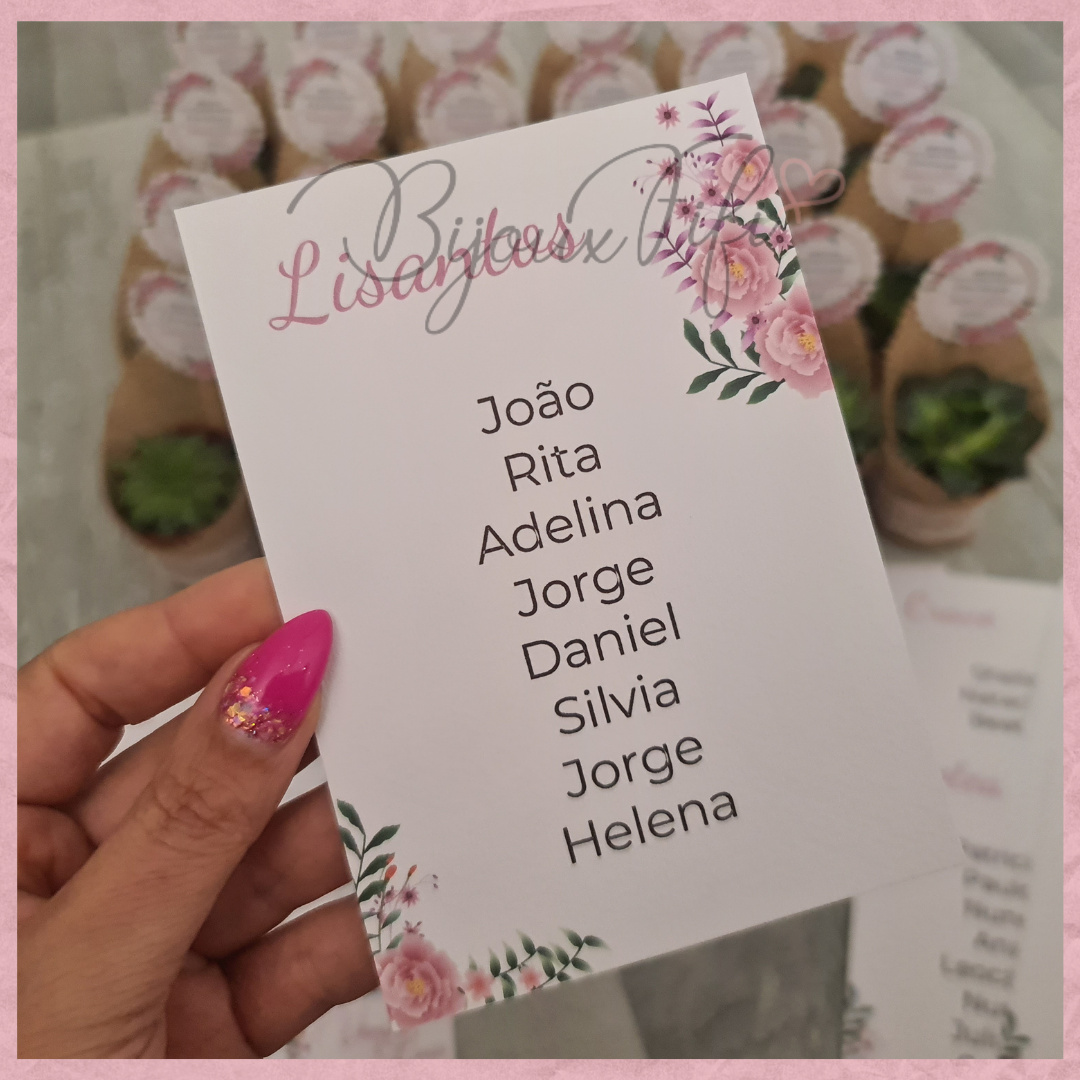 Cartões Seating Plan Floral MB012