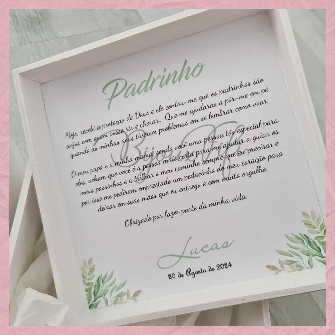 Caixa Oferta Padrinhos "Florest"