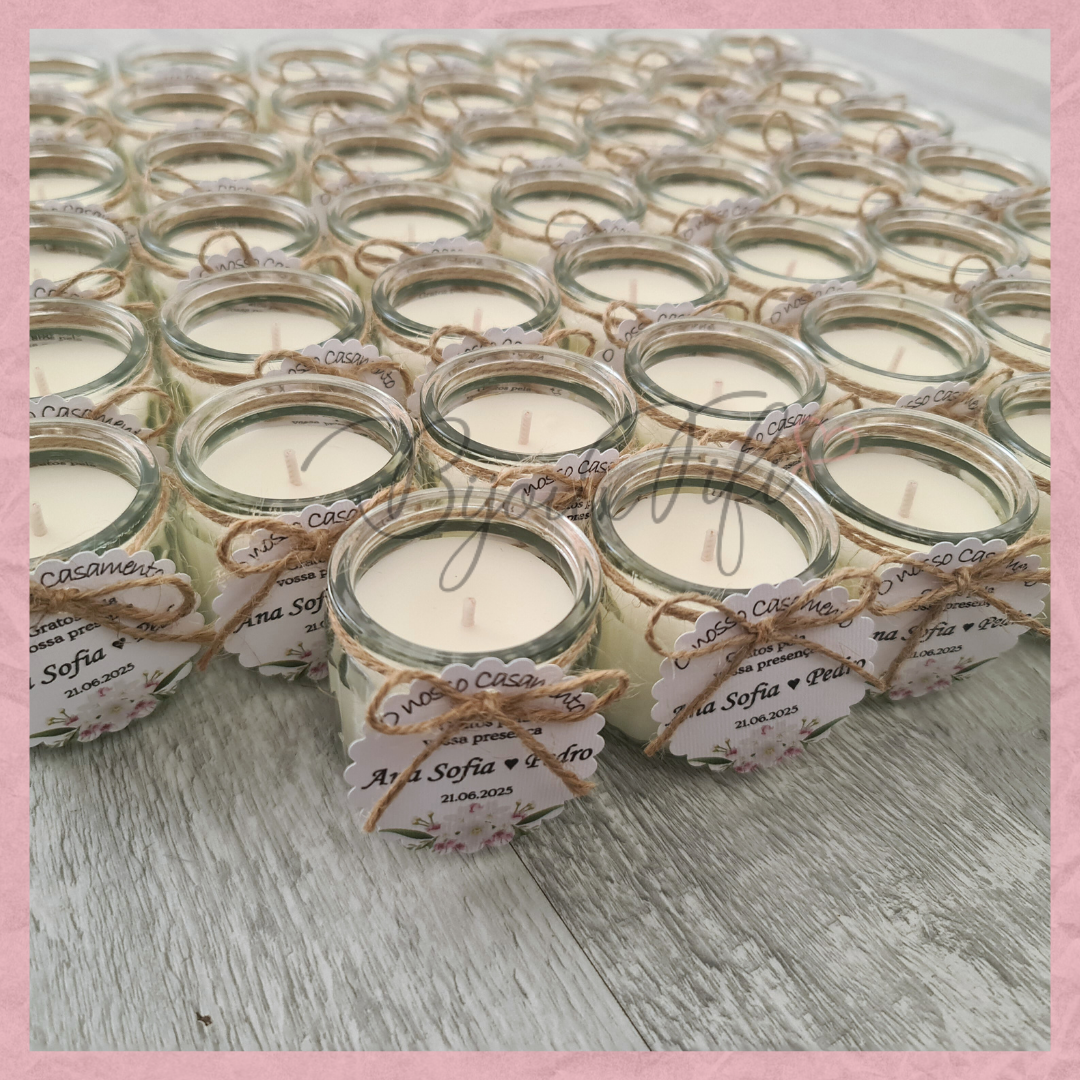 Vela em frasco "Floral Pink"