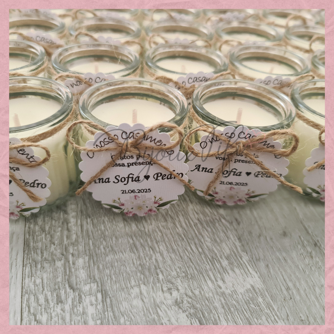 Vela em frasco "Floral Pink"