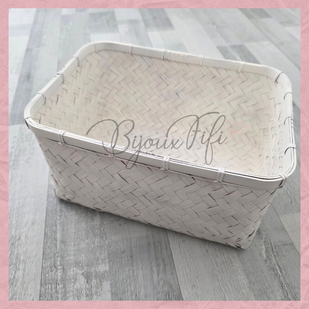 Cesta para Lembranças BAMBU branca