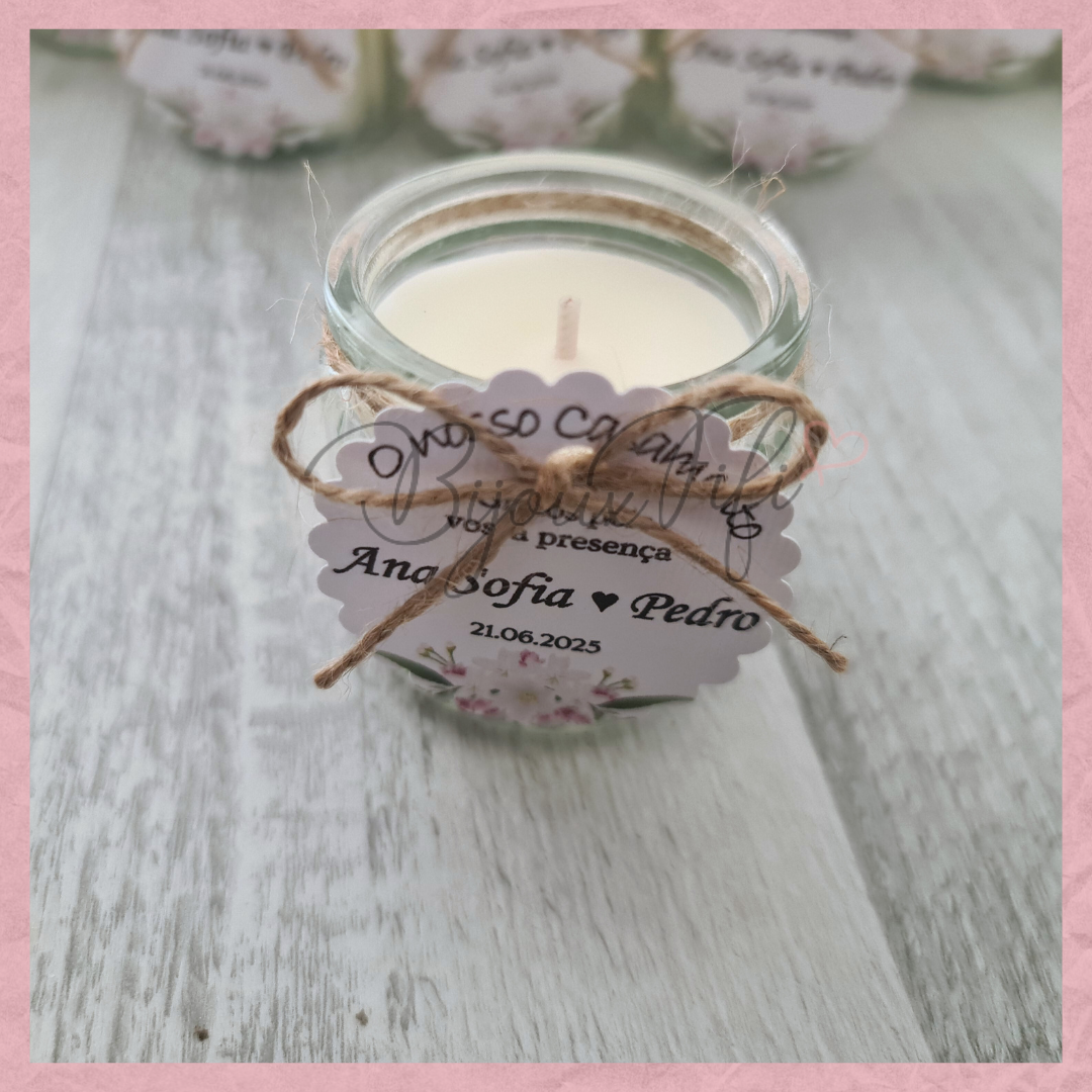 Vela em frasco "Floral Pink"