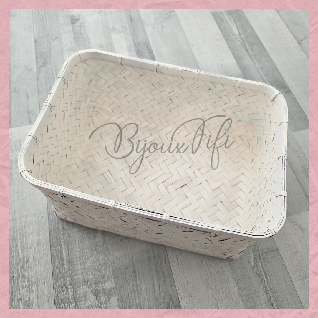 Cesta para Lembranças BAMBU branca