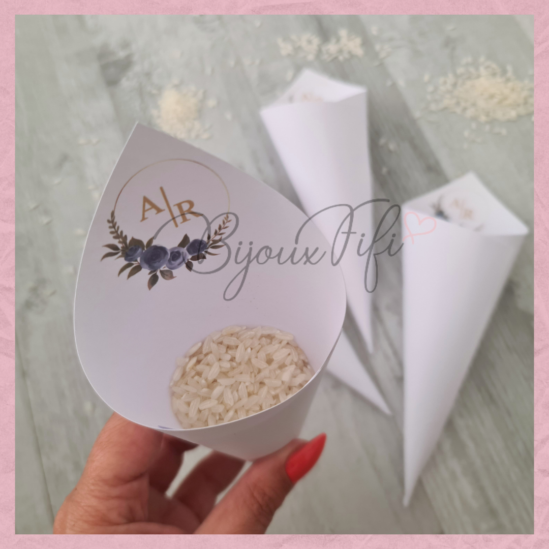 Cones para Arroz Logo "Oxford Blue" MB082