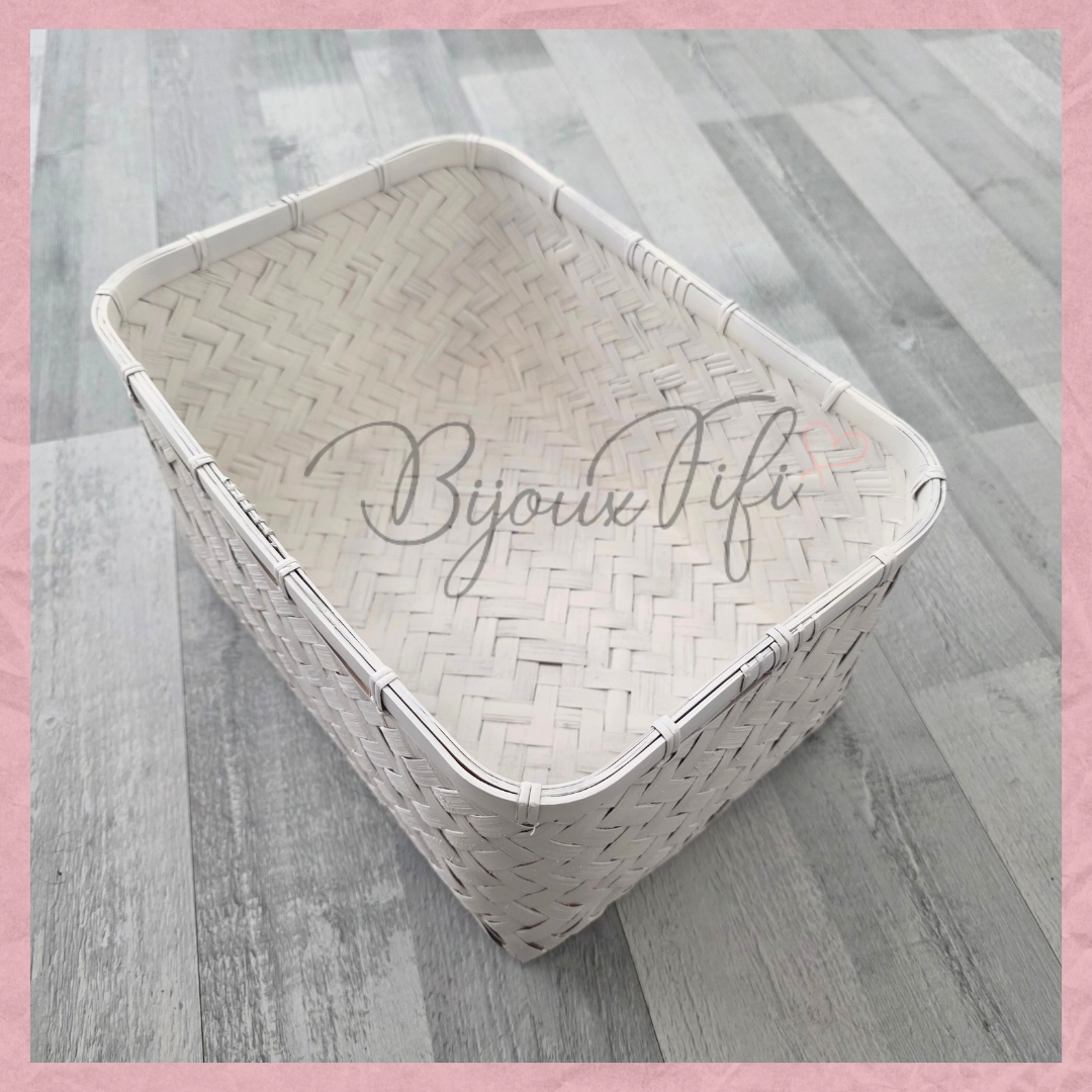 Cesta para Lembranças BAMBU branca