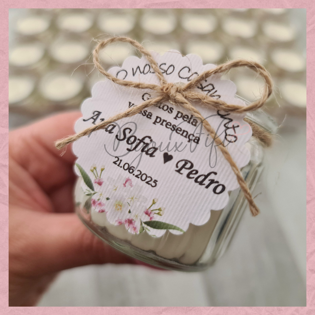 Vela em frasco "Floral Pink"