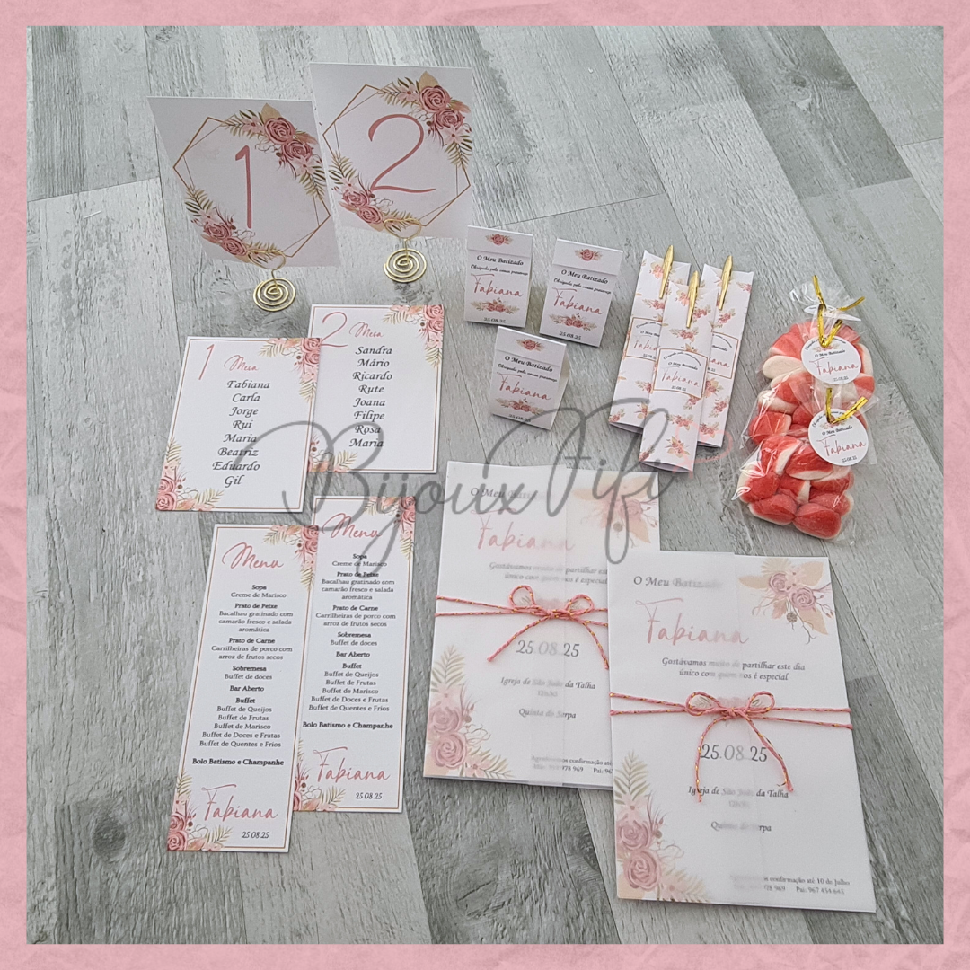 Convite Wedding Translúcido "Rose Ombré"