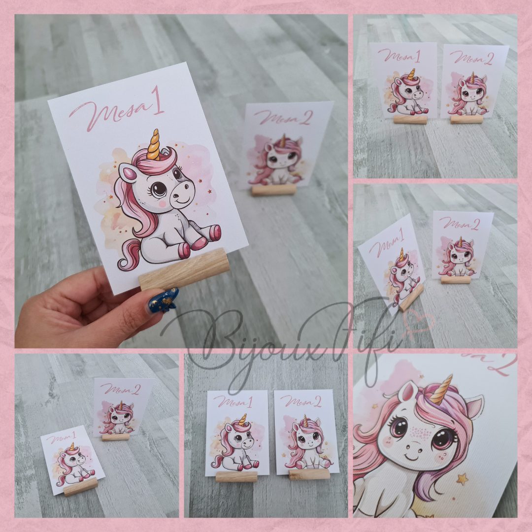 Marcador de Mesa com base "Unicorn"