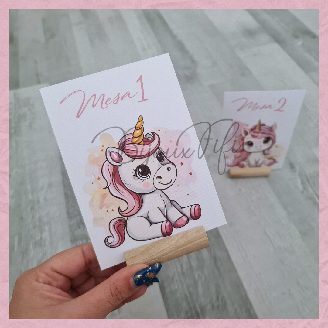 Marcador de Mesa com base "Unicorn"