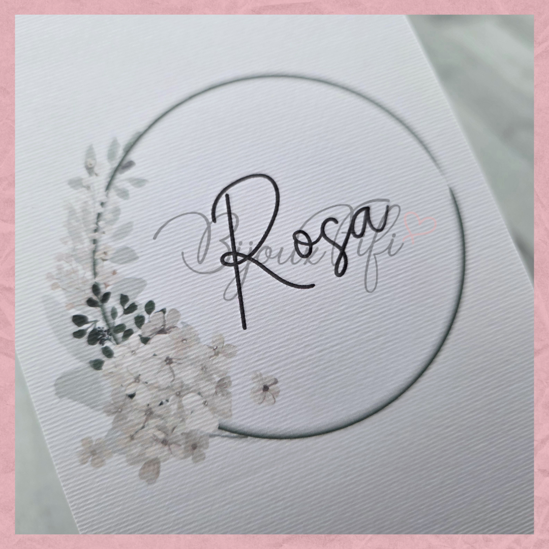Marcador de Mesa "White Flowers"
