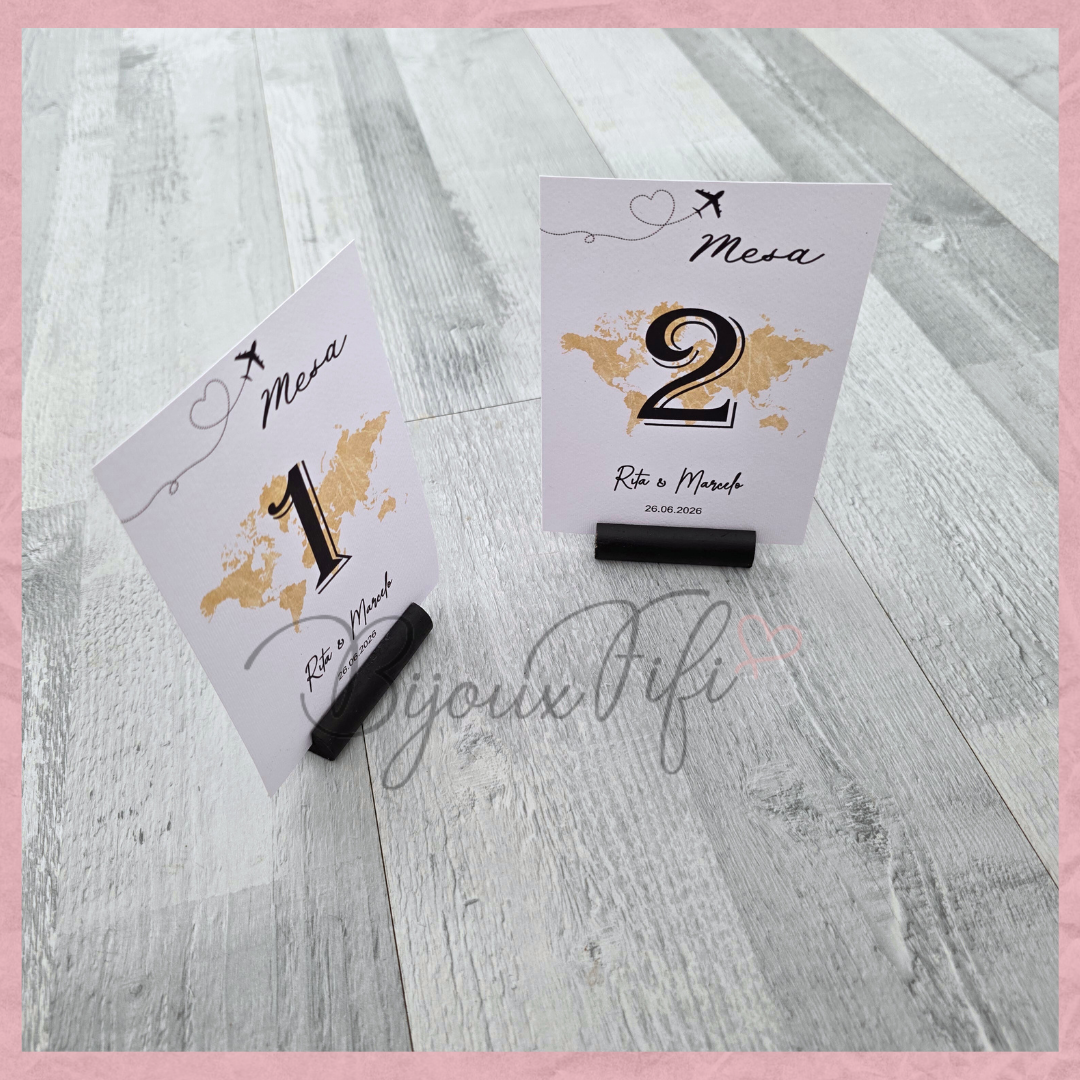Marcador de Mesa com base "Fly Gold"