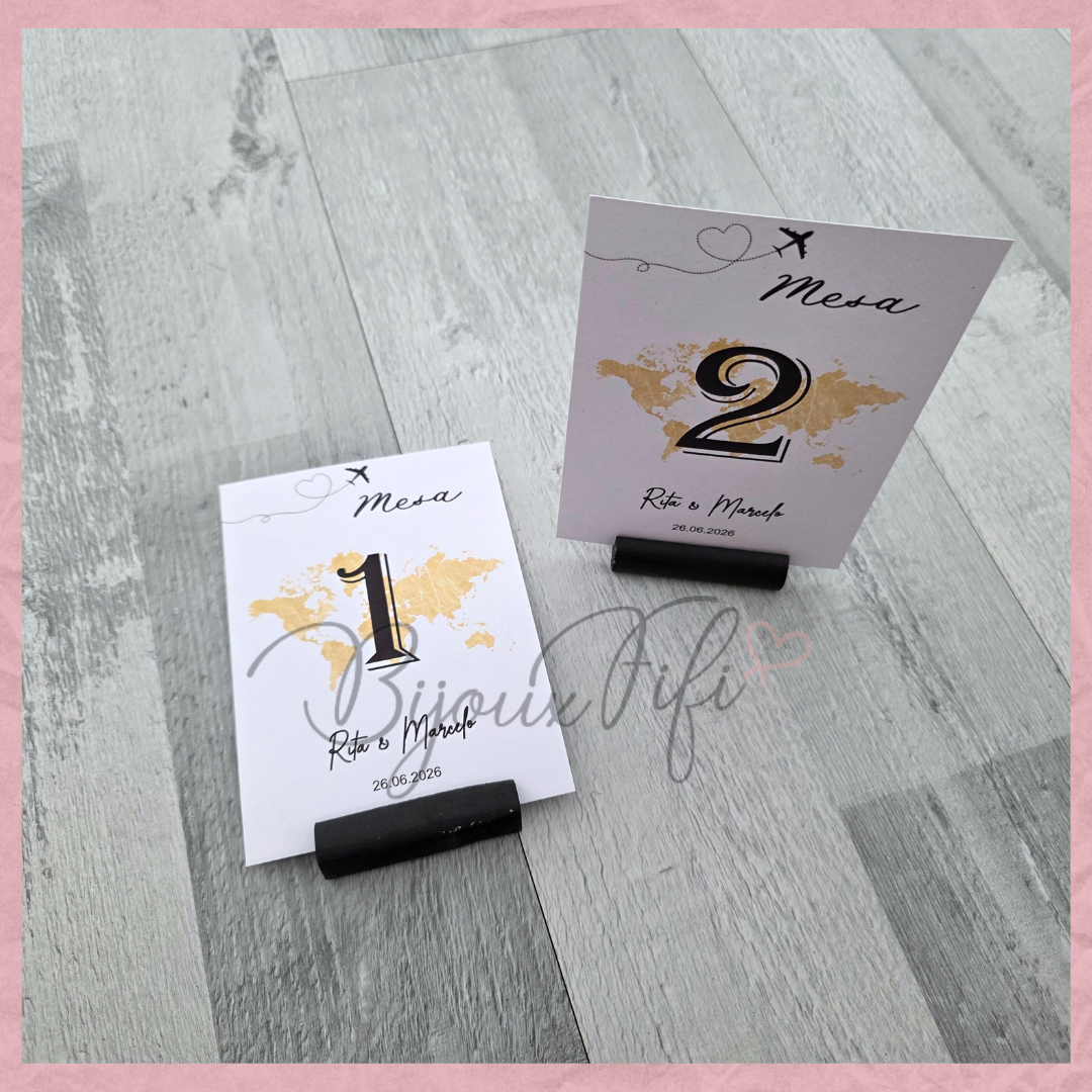 Marcador de Mesa com base "Fly Gold"