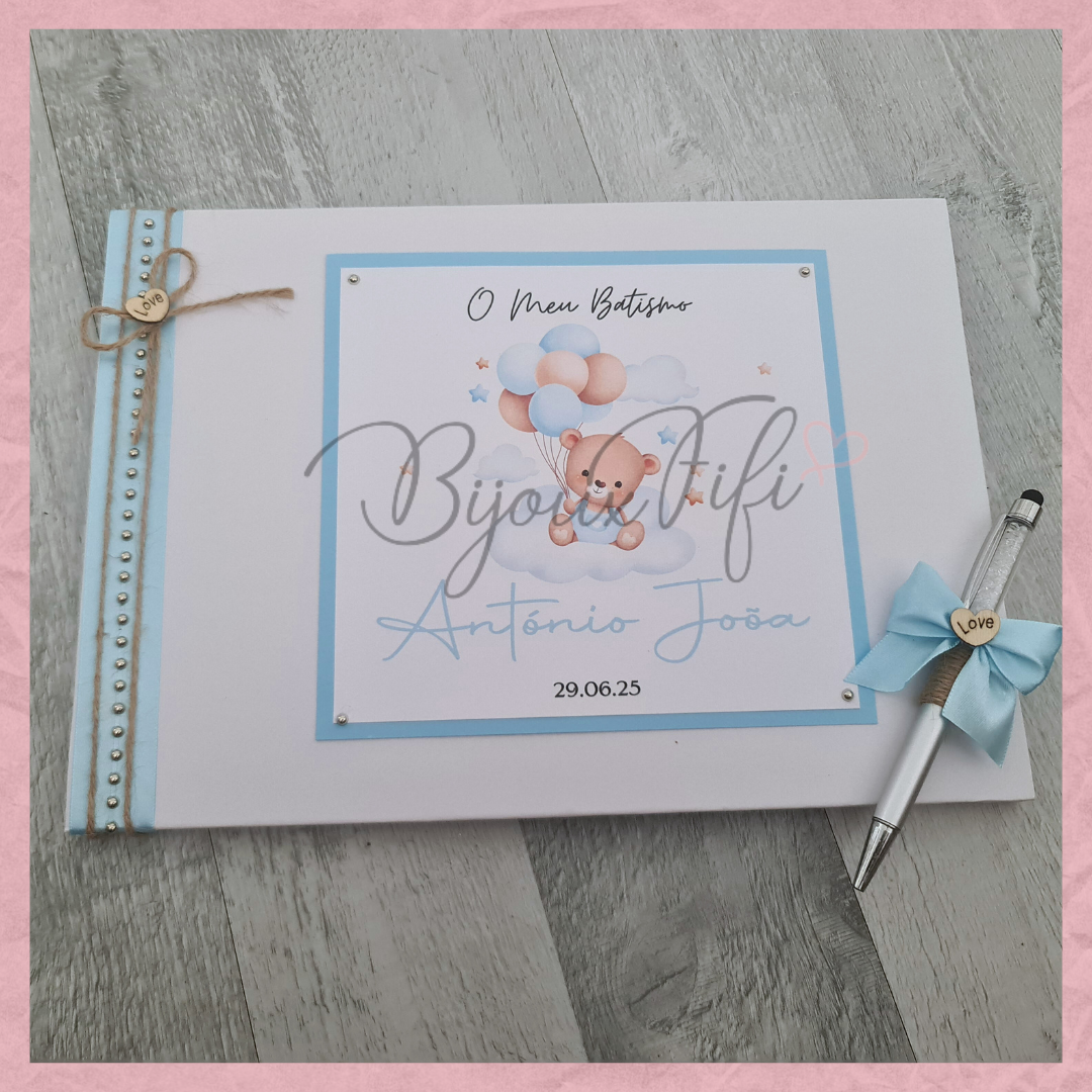 Livro de Honra A4 "Cute Bear" Blue