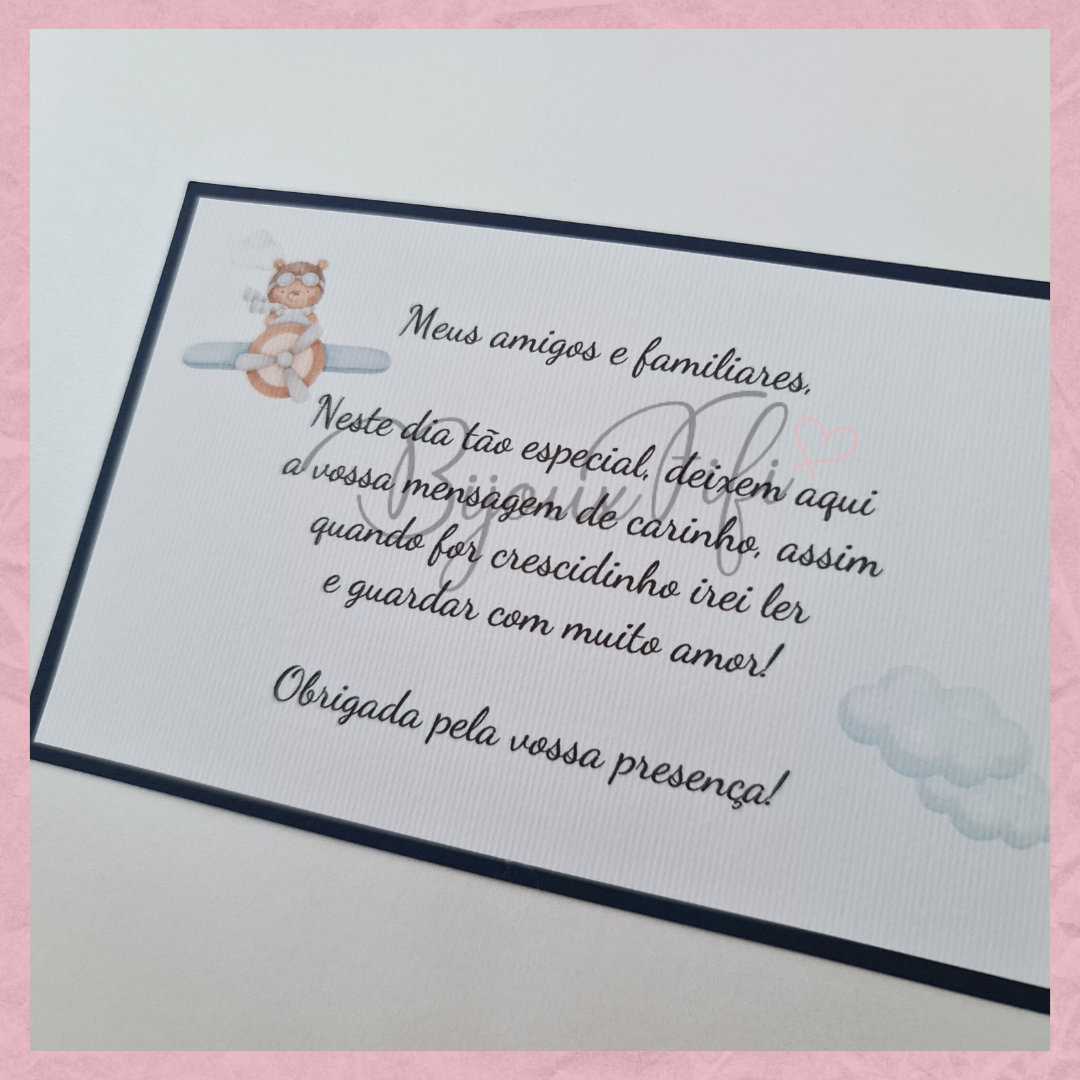 Livro de Honra A4 "Urso Aviador"
