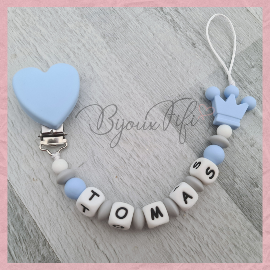 Prende Chucha de silicone com NOME