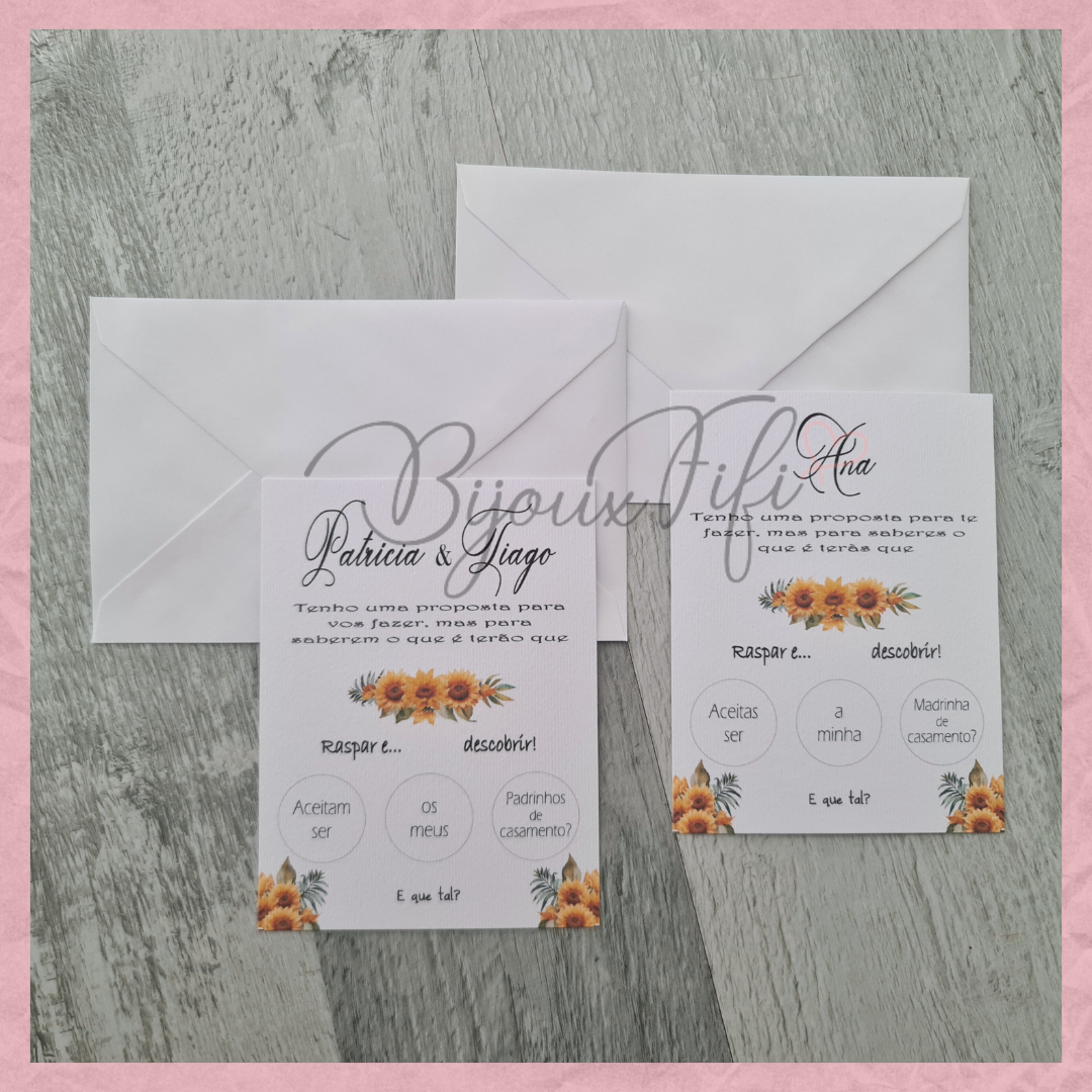 Convite Raspadinha "Girassol" MB061