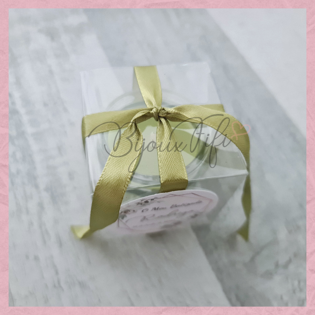 Vela em frasco com Caixa decorada "Pure Cotton" MB048