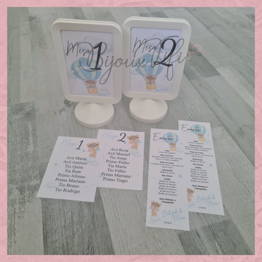 Marcador de Mesa em Moldura "Bear Passport"