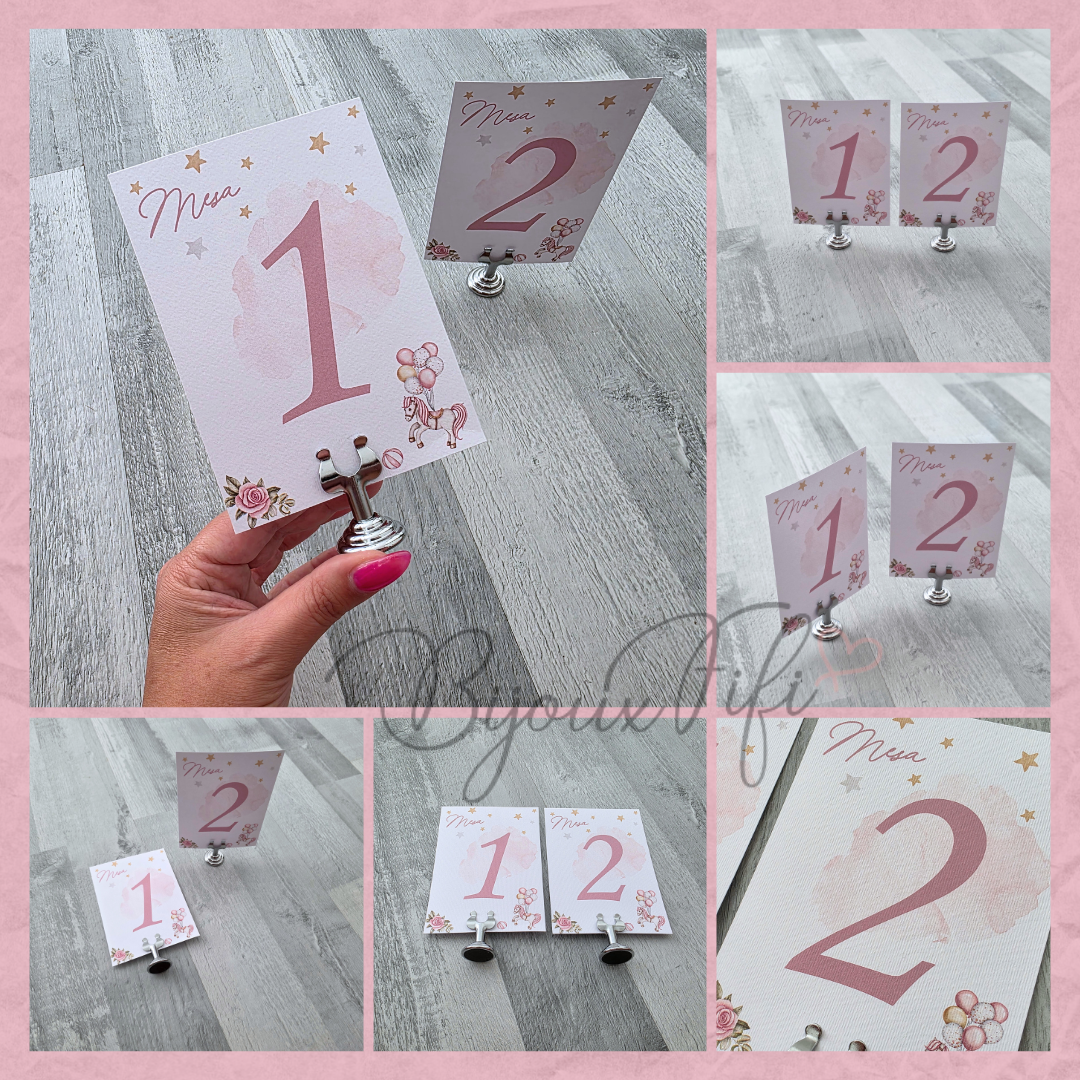 Marcador de Mesa com base "Fun Park" Rose