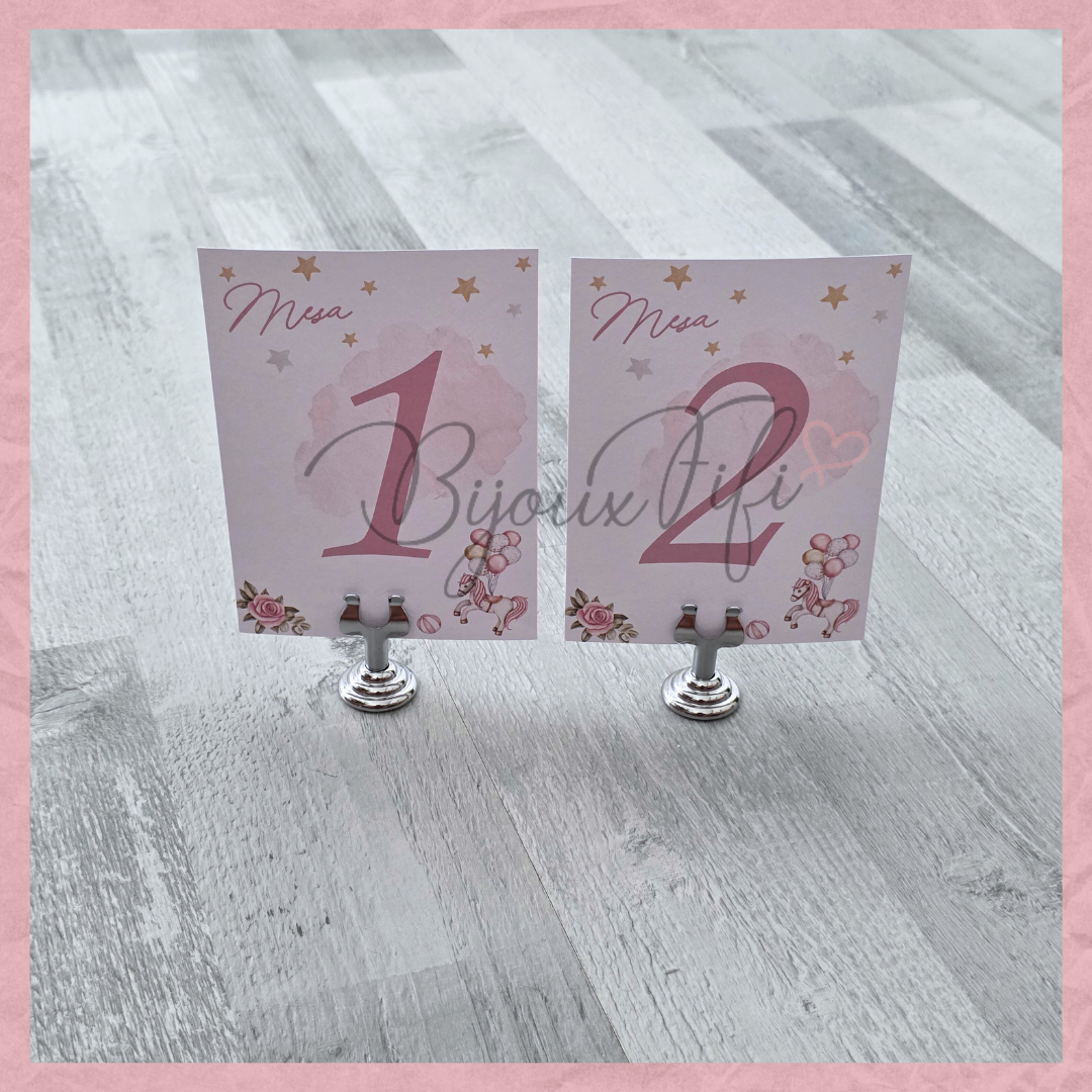 Marcador de Mesa com base "Fun Park" Rose