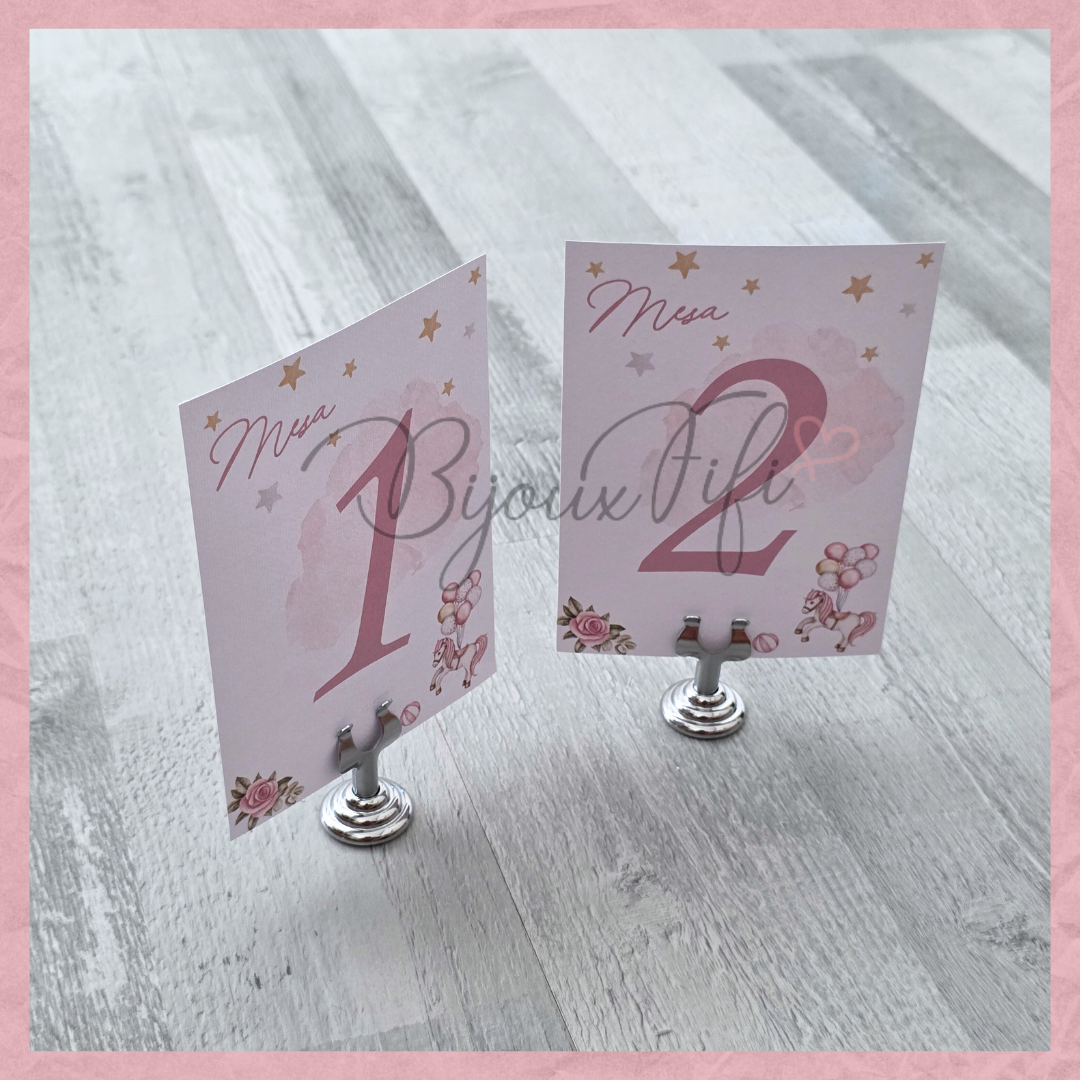 Marcador de Mesa com base "Fun Park" Rose