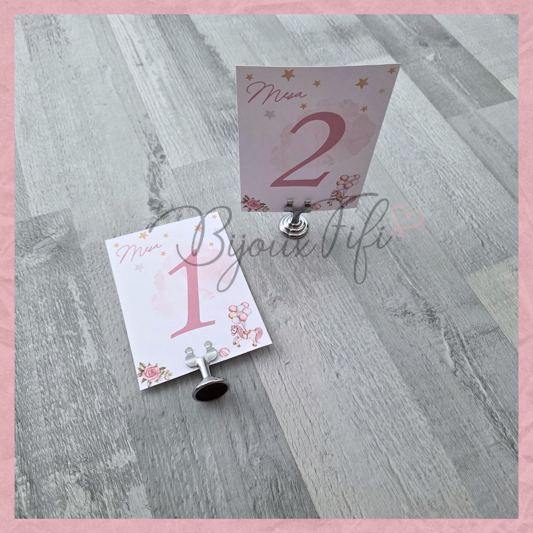 Marcador de Mesa com base "Fun Park" Rose